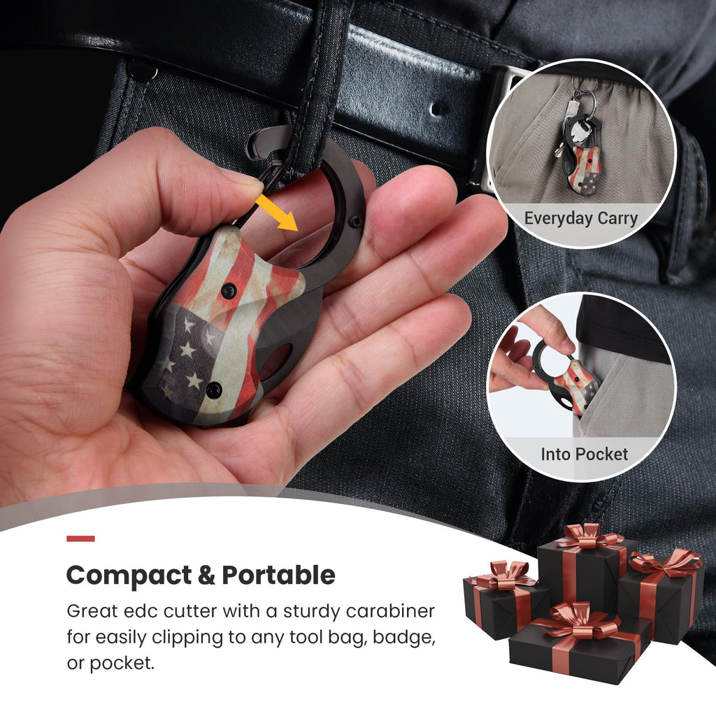 FUNBRO Small Pocket Knife, Cool Box Cutter with 1.34 Inch Sharp Blade
