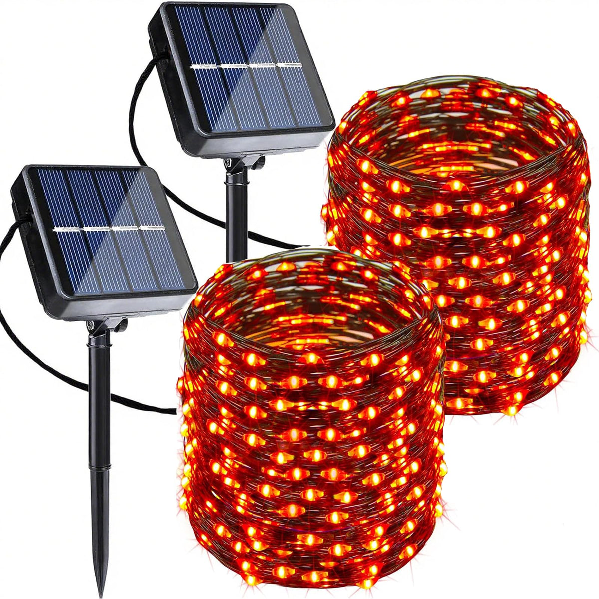 Joomer Solar Fairy Lights, 2-Pack Total 80FT 240LED Lights, Warm White