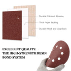 S SATC Sanding Discs 60 Grit 110Pcs Orbital Sander Discs 125mm Hook and Loop Round Orbital Sander Pads for Sanding