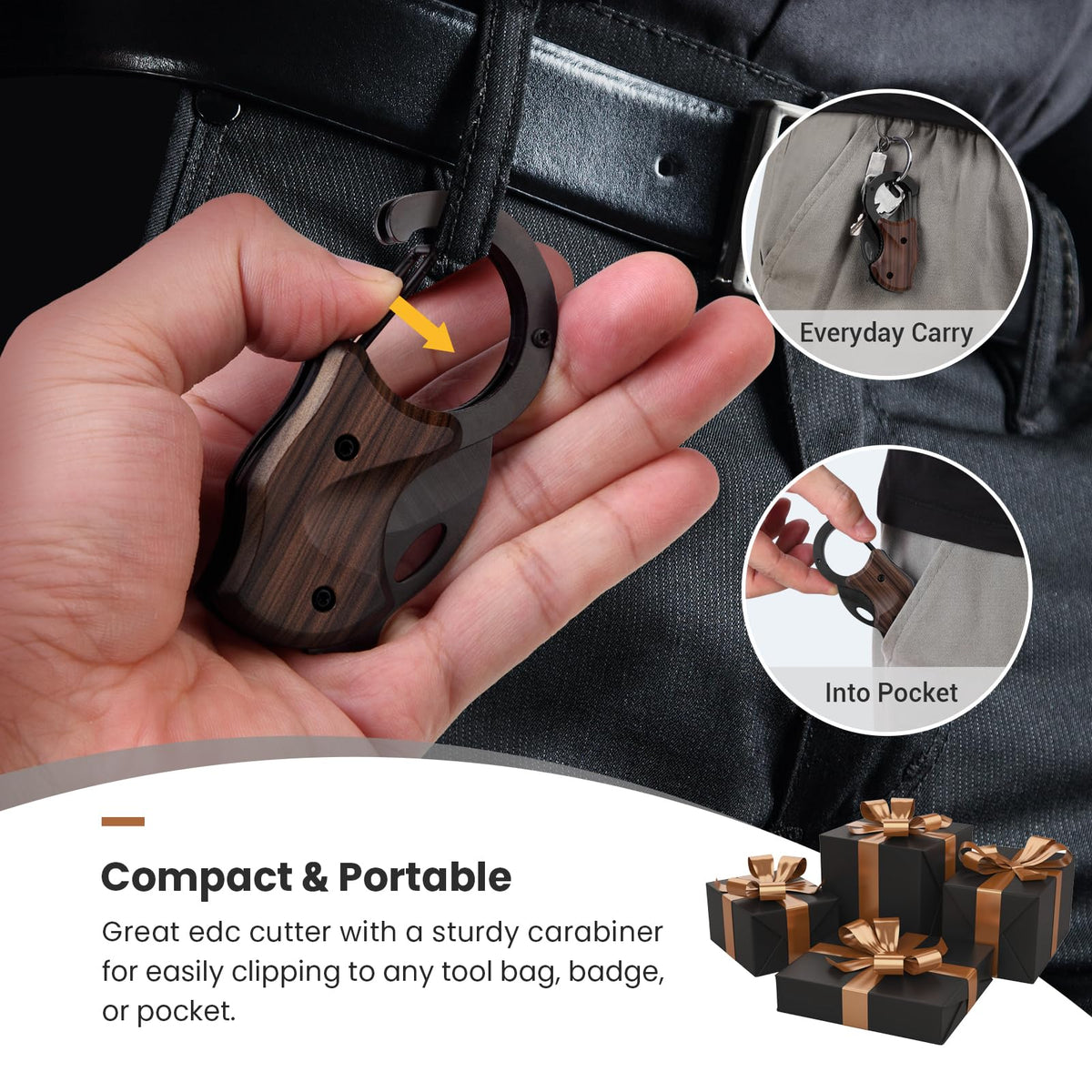 FUNBRO Small Pocket Knife, Cool Box Cutter with 1.34 Inch Sharp Blade