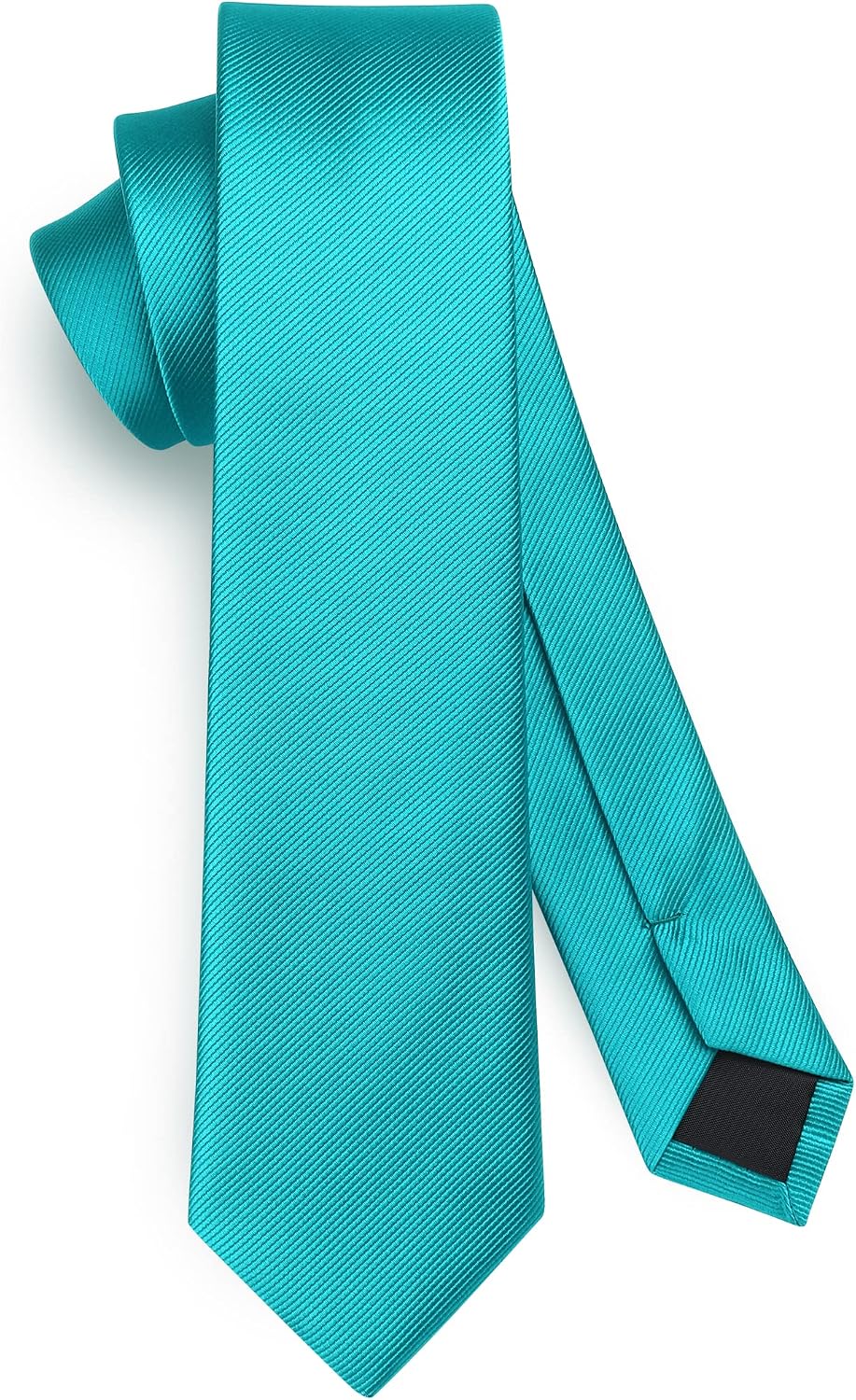 HISDERN Skinny Tie Solid Color 6cm Slim Ties for Men Wedding Classic Formal Business Necktie