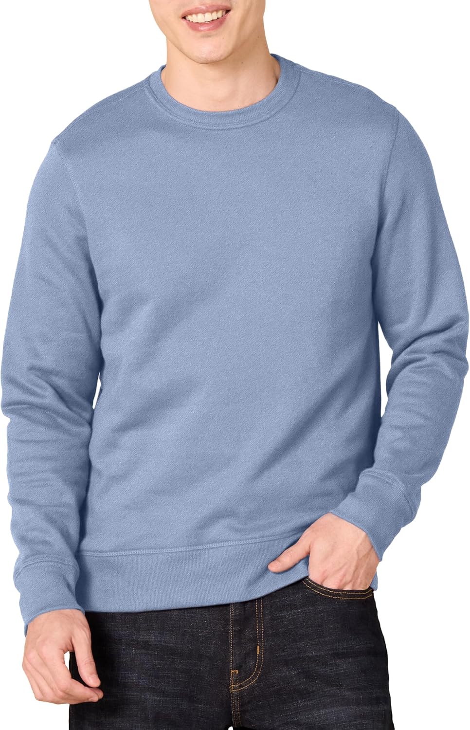 Amazon Essentials Men's Crew-Neck Fleece Sweatshirt with Ribbing (Available in Big and Tall)