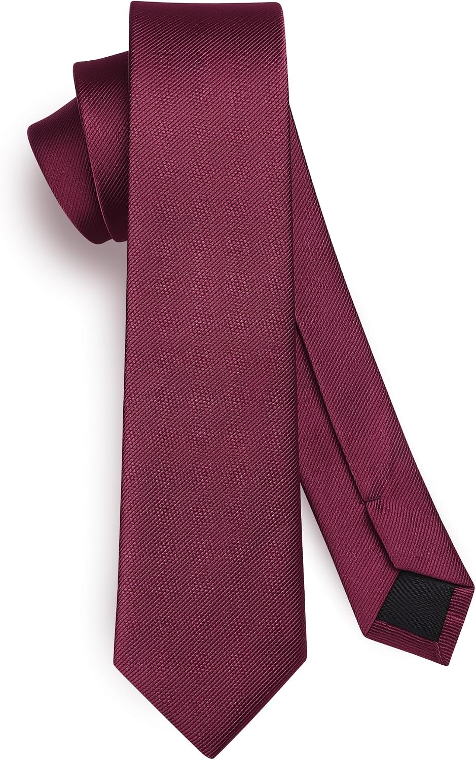 HISDERN Skinny Tie Solid Color 6cm Slim Ties for Men Wedding Classic Formal Business Necktie
