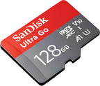 SanDisk 128GB Ultra microSDXC card + SD adapter, Memory card Full HD, up to 140 MB/s, For smartphones and Tablets, with A1 App Performance, UHS-I, Class 10, U1