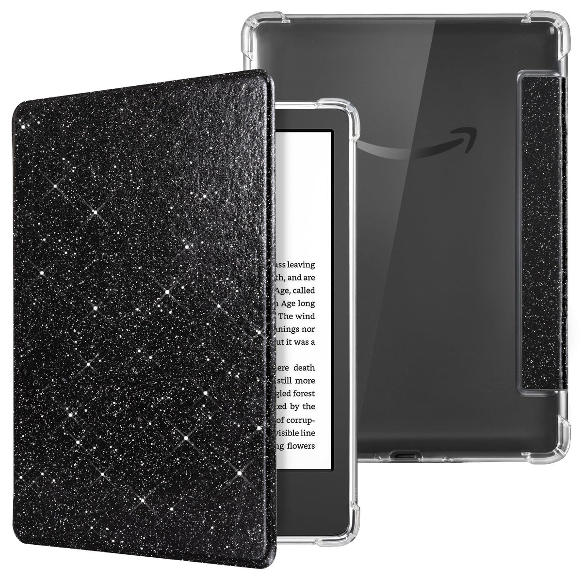 CoBak Case for 6" Kindle 11th Generation 2024 and 2022, Premium PU Leather Smart Cover with Auto Sleep/Wake for Kindle, Black
