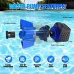 AgiiMan 850GPH Pool Cover Pump, Submersible Sump Pump above Ground