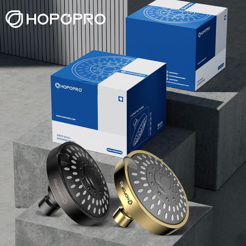 High Pressure Shower Head, HOPOPRO 5-Mode Fixed Showerhead, NBC Recommended