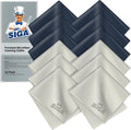 MR.SIGA Microfibre Glasses Cleaning Cloth, Spectacle Cleaner Cloth, 12 Pack