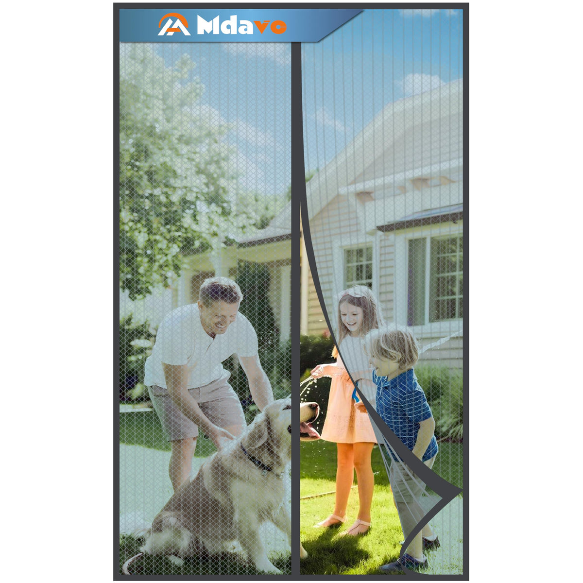 Magnetic Screen Door, Fit Door Size 32 x 96 Inches, Screen Doors with Magnets, Pet & Kid Friendly，Works with Front Doors, Sliding Doors ‎Black