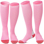 CAMBIVO Compression Socks for Women & Men 2 Pairs, Travel Flight Socks