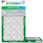 Filterbuy 18x18x1 Air Filter MERV 8 Dust & Allergy Defense (2-Pack)