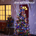 Dazzle Bright 300 LED Christmas String Lights, 100 FT Connectable Waterproof String Lights Green Wire with 8 Modes, Christmas Decorations for Indoor Outdoor Xmas Party Yard Garden (Warm White)
