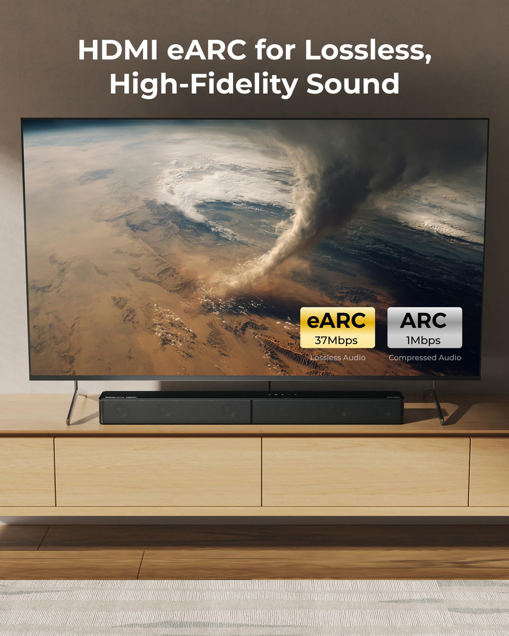 ULTIMEA 2.1ch Soundbar All-in-one, Built-in Subwoofer for TV
