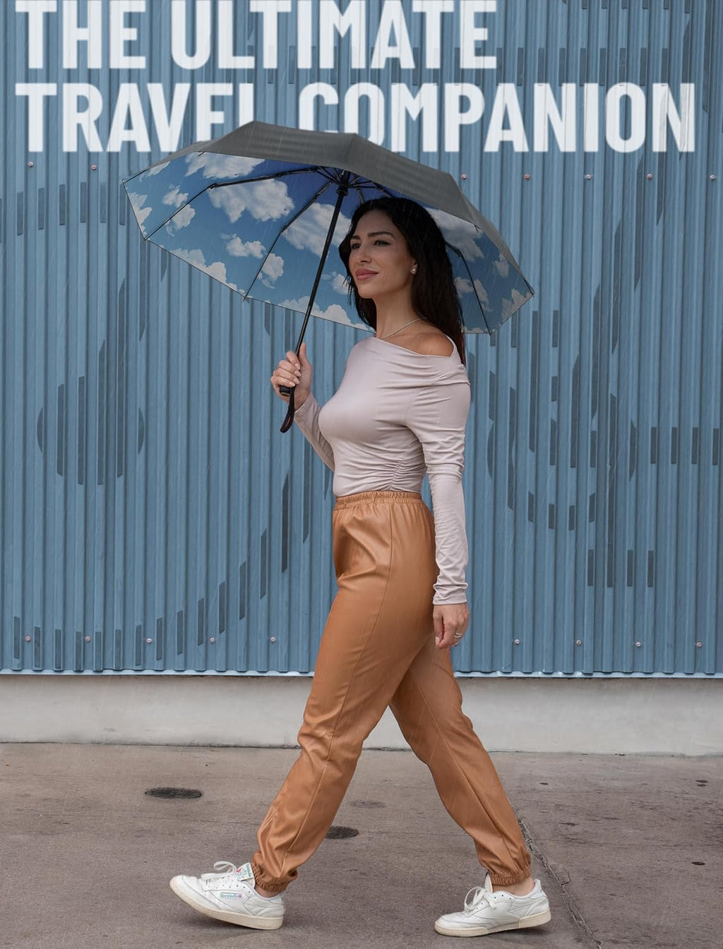 Repel Windproof Travel Umbrella - Compact & Withstands Winds up to 100MPH, Strongest Premium Auto Folding Umbrella for Rain and Sun - Durable, Light & Portable for Women & Men, Fits Backpack & Cars