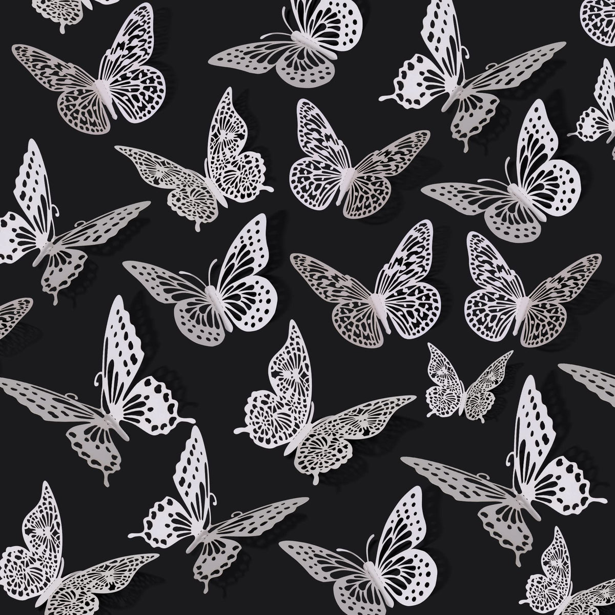 SAOROPEB 3D Butterfly Wall Decor 48 Pcs Gold Butterfly Birthday Decorations