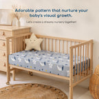 Next to Me Crib Sheets 83x50 cm Fitted 2 Pack Bedside Crib Sheets