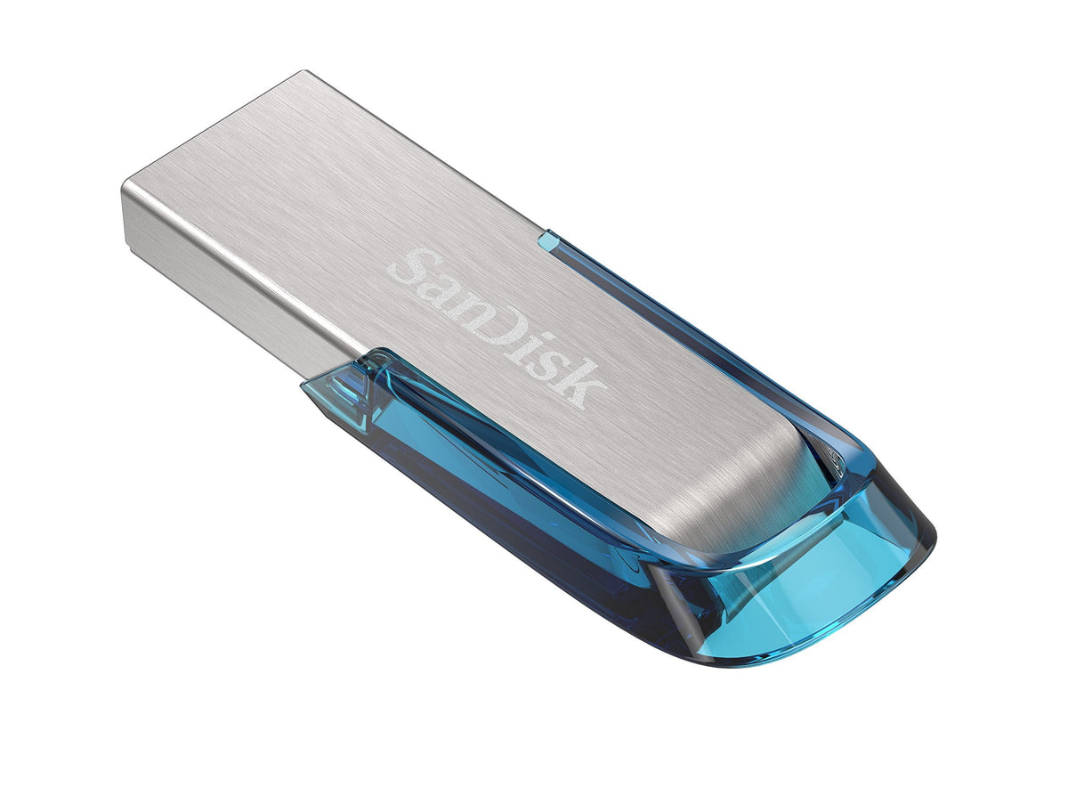 SanDisk 128GB Ultra Flair USB 3.0 Flash Drive USB stick, Memory stick with transfer speeds up to 150 MB/s, Password protection, Durable, Sleek Metal Casing Silver/Black