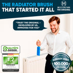 THE ORIGINAL Radiator Cleaner Brush 115cmI Long Radiator Brush for Cleaning