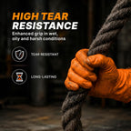 TitanFlex Heavy Duty Industrial Orange Nitrile Gloves, 8-mil, Gloves Disposable Latex Free with Raised Diamond Texture Grip, Powder Free, Rubber Glove, Mechanic Gloves,50-ct Box (Small)