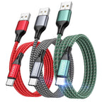 RAVIAD USB C Charger Cable 2M 3Pack, USB to USB C Cable Fast Charging