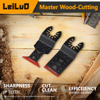 LEILUO 32Pcs Oscillating Tool Blades Wood Metal Multitool Blades Set