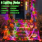 Christmas Lights Outdoor Battery Operated String Lights Total 100LED 33Ft with Timer 8 Modes 16.4Ft*2 Waterproof Outdoor Indoor for Christmas Decor, Warm White, 2-Pack