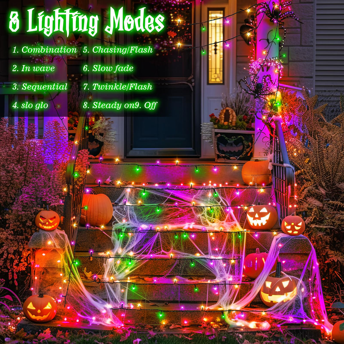 Christmas Lights Outdoor Battery Operated String Lights Total 100LED 33Ft with Timer 8 Modes 16.4Ft*2 Waterproof Outdoor Indoor for Christmas Decor, Warm White, 2-Pack