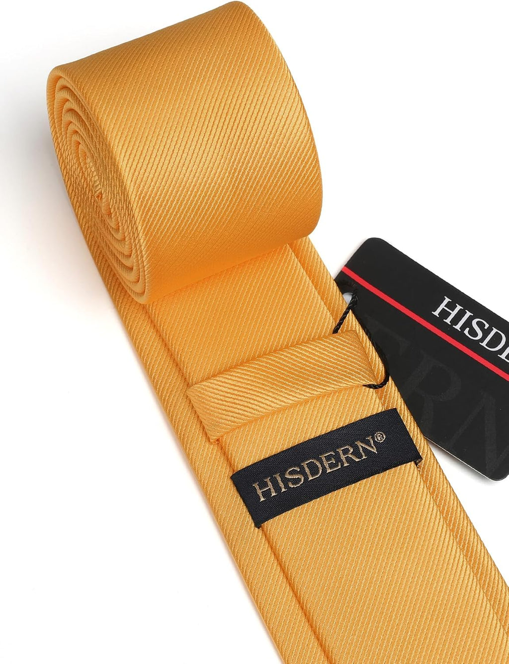 HISDERN Skinny Tie Solid Color 6cm Slim Ties for Men Wedding Classic Formal Business Necktie