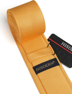 HISDERN Skinny Tie Solid Color 6cm Slim Ties for Men Wedding Classic Formal Business Necktie