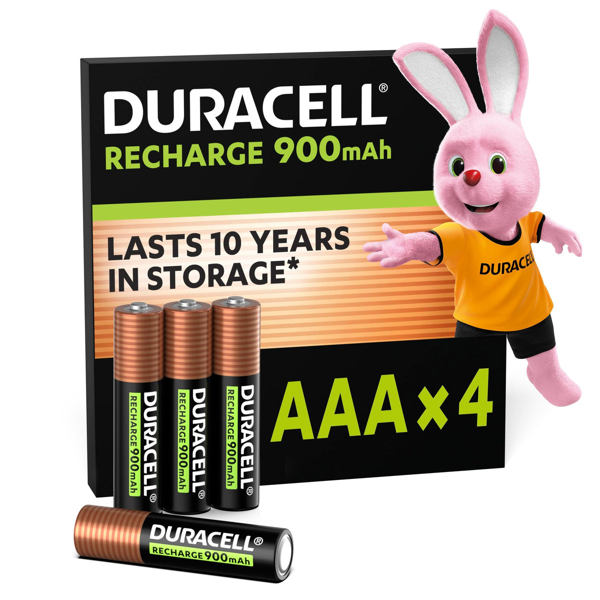 DURACELL AA Rechargeable Batteries (4 Pack) 1.2V, 2500 mAh NiMH