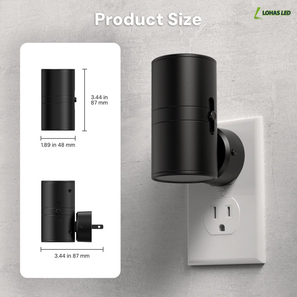 L LOHAS LED Night Light Plug in, Night Lights Plug into Wall, Soft White