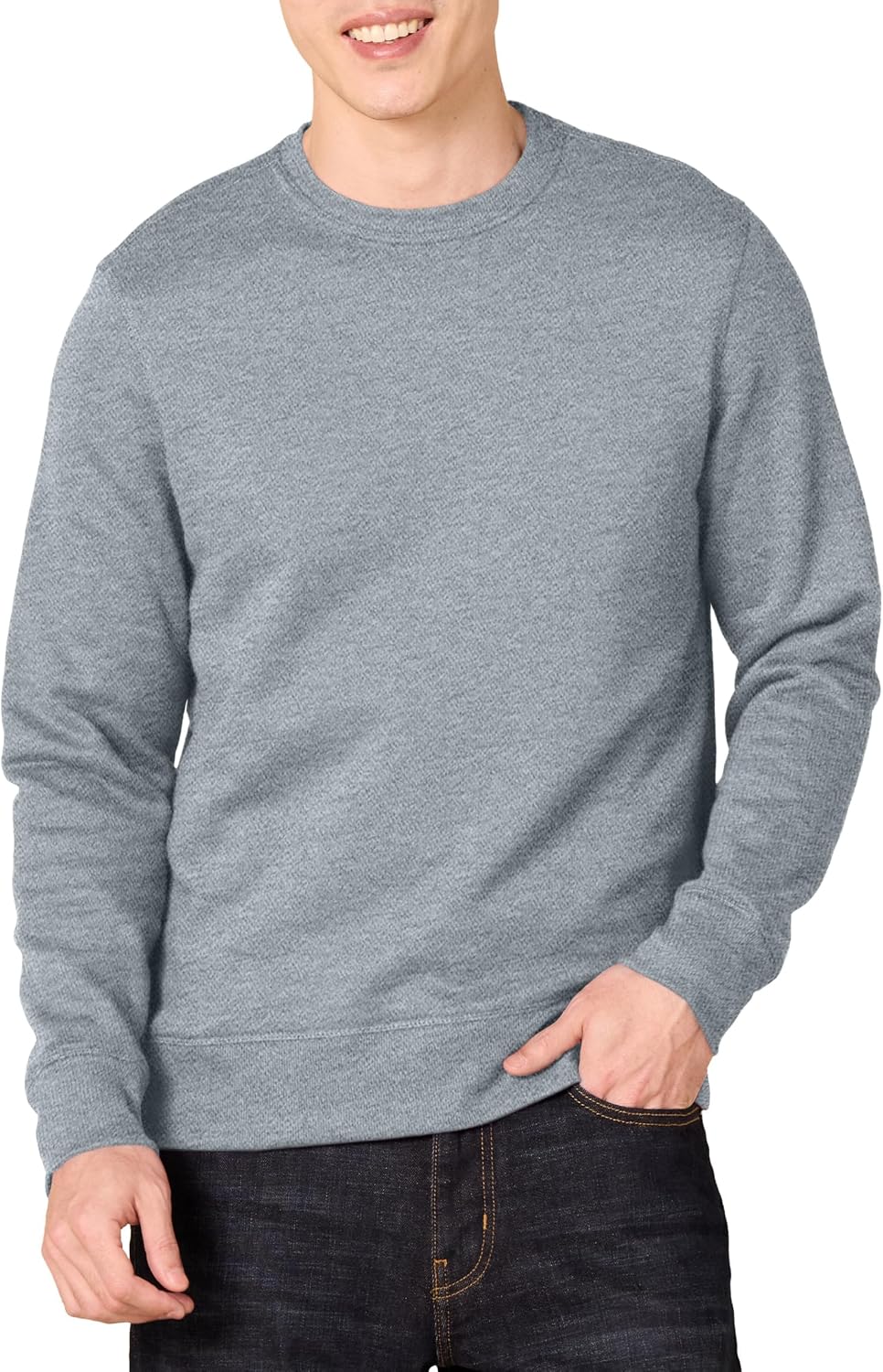 Amazon Essentials Men's Crew-Neck Fleece Sweatshirt with Ribbing (Available in Big and Tall)