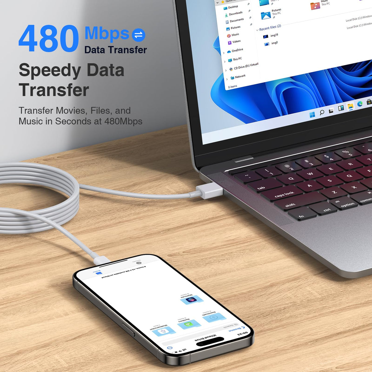 Ofuca 2Pack 1.8M USB C Charger Cable, USB to USB C Cable Fast Charging