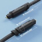 KabelDirekt – Optical Audio TOSLINK Cable – 1.5m – Soundbar