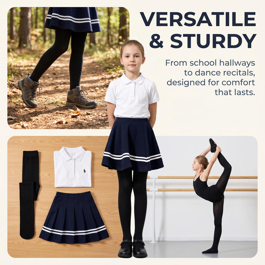 Girls Tights Microfiber Kids School Footed Soft Ballet Dance Pantyhose