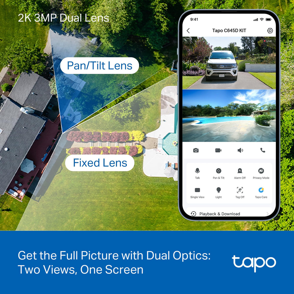 Tapo C615F KIT 2K 3MP Solar Floodlight Outdoor Security Camera Wireless