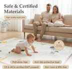 Foldable Play Mat – Large Reversible Baby Play Mat 180x150 cm | Waterproof XPE Foam Baby Playmat & Crawling Mat for Newborn to Toddler | Tummy Time & Baby Mats for Floor Play