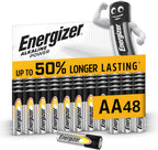 Energizer Alkaline Power - AA Batteries (48 Pack) Up To 50% Longer Lasting