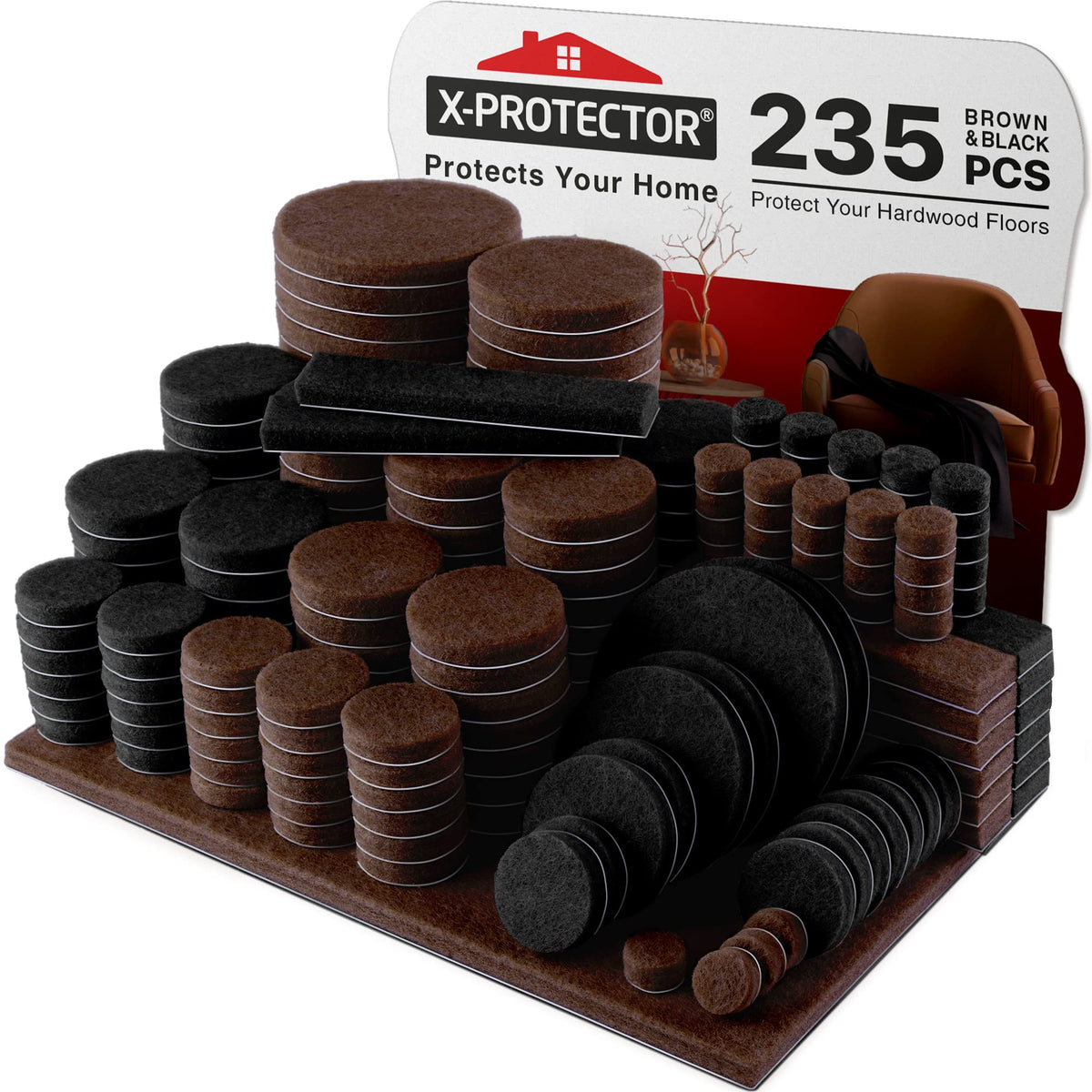 Felt Furniture Pads X-PROTECTOR 133 PCS Premium Furniture Pads - Felt Pads