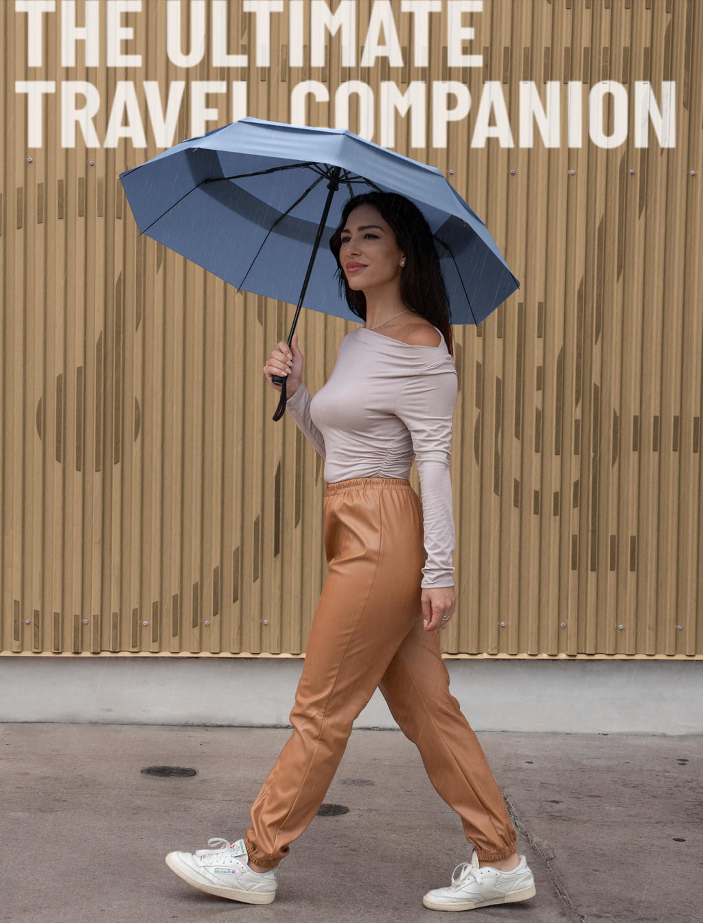 Repel Windproof Travel Umbrella - Compact & Withstands Winds up to 100MPH, Strongest Premium Auto Folding Umbrella for Rain and Sun - Durable, Light & Portable for Women & Men, Fits Backpack & Cars