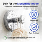 HOME SO Suction Cup Hooks for Shower & Bathroom Towel Holder 2-Pack Black