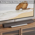 BONTEC Universal TV Stand for 24-60 Inch TVs, Height Adjustable, 45 kg