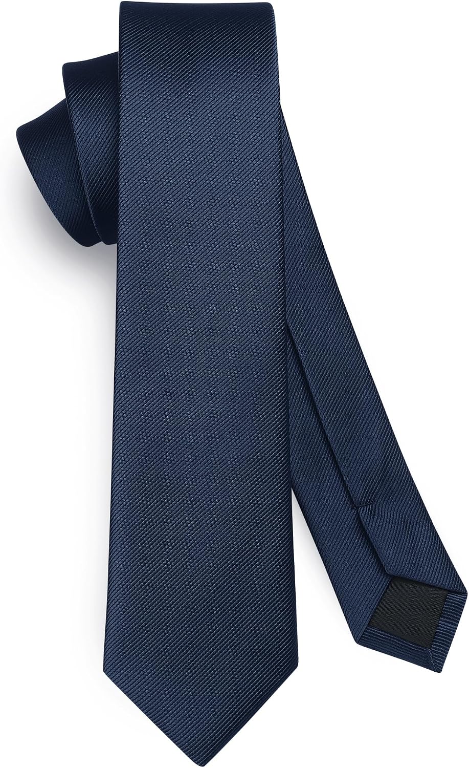 HISDERN Skinny Tie Solid Color 6cm Slim Ties for Men Wedding Classic Formal Business Necktie