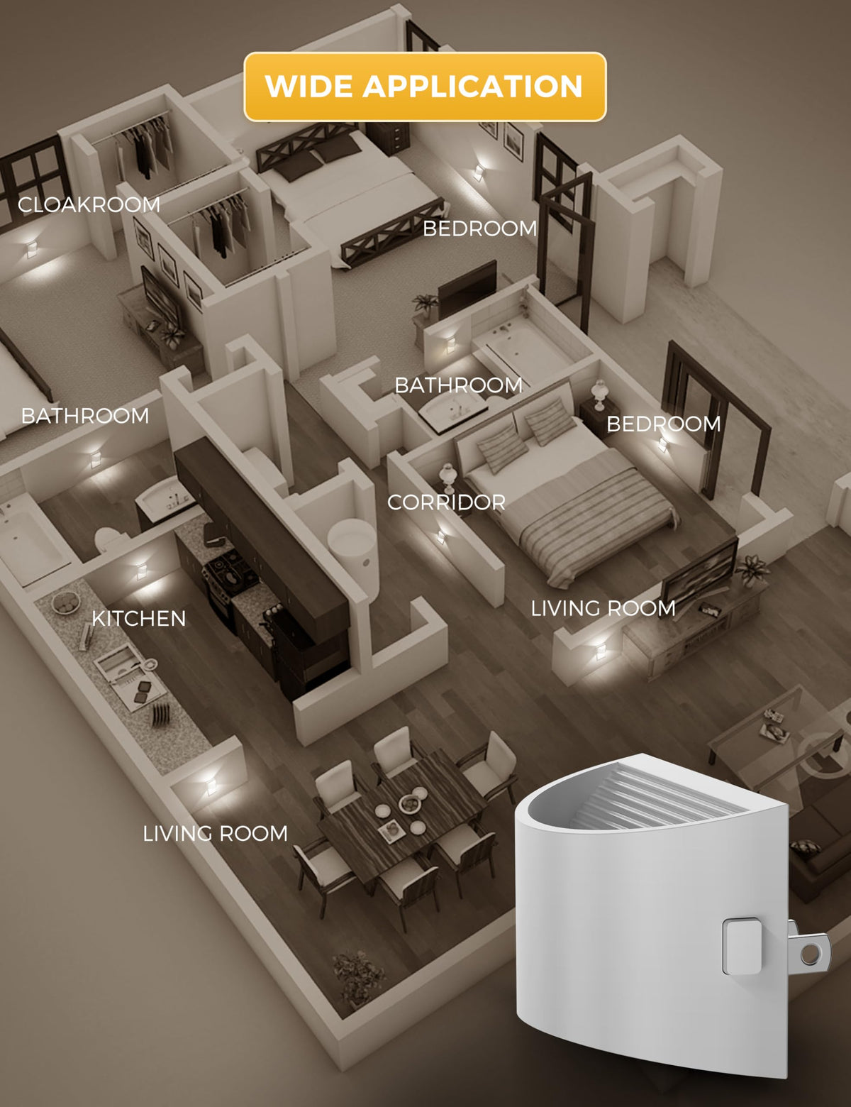 L LOHAS LED Night Lights Plug into Wall, Dimmable Night Light 2 Pack