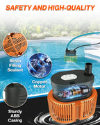 AgiiMan 850GPH Pool Cover Pump, Submersible Sump Pump above Ground
