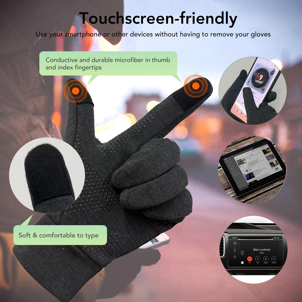 Unigear Running Gloves, Touch Screen Anti-slip Lightweight Gloves Liners for Cycling Biking Sporting Driving for Men Women