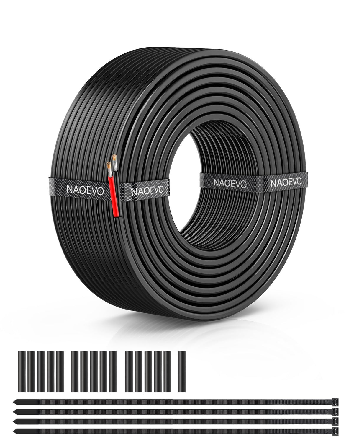 NAOEVO 14 Gauge Wire 3 Conductor, 14 Gauge Automotive Wire 12V Cable, 50FT