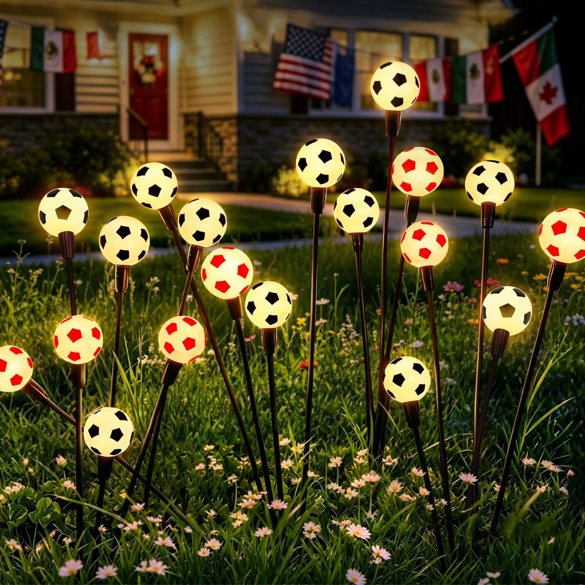 ASMAD Halloween Decorations Outdoor Solar Scary Eyeball Lights,4Pack 32LEDs