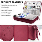 Teskyer Travel Cable Organiser Bag, Travel Essential, Dark Green