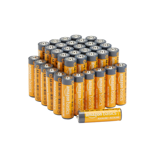 Amazon Basics 48-Pack AA & AAA High-Performance alkaline Batteries Value Pack - 24 AA Batteries and 24 AAA Batteries, 1.5 Volt, 10-Year Shelf Life